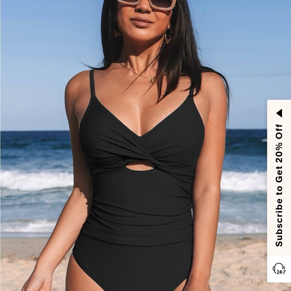 Cupshe Black One-Piece Swimsuit